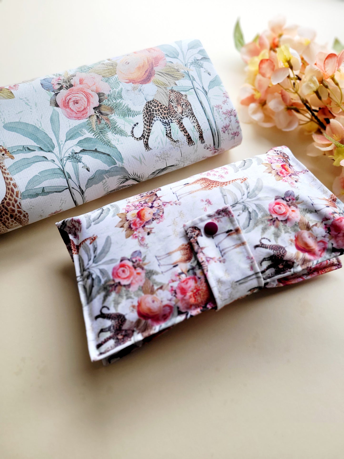 Safari Rose Nappy Wallet, Wet Bags & Travel Changing Set