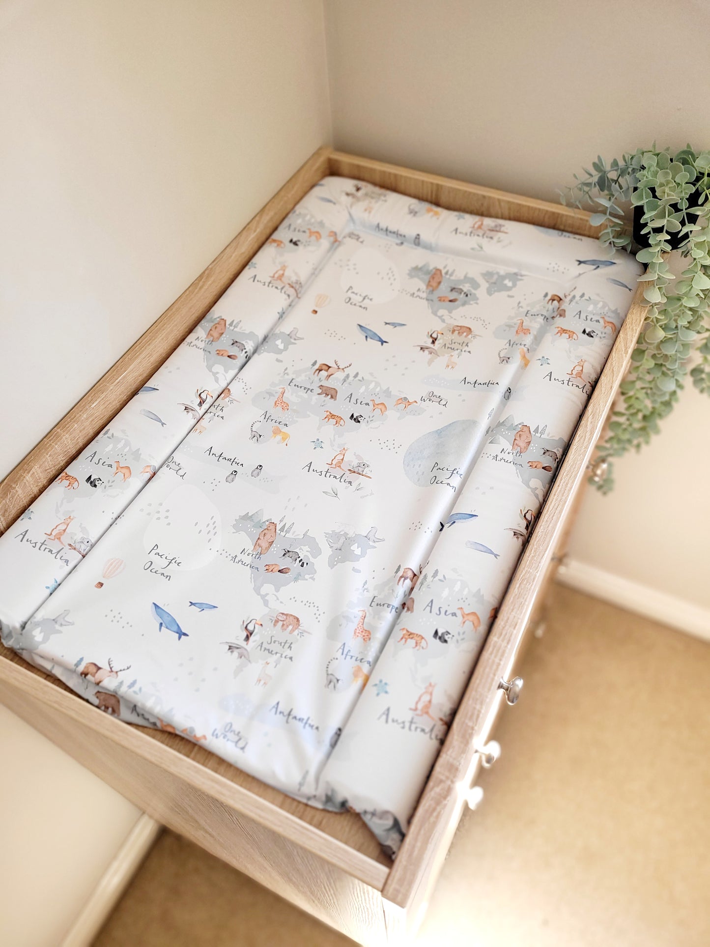 World Map Wedge Changing Mat