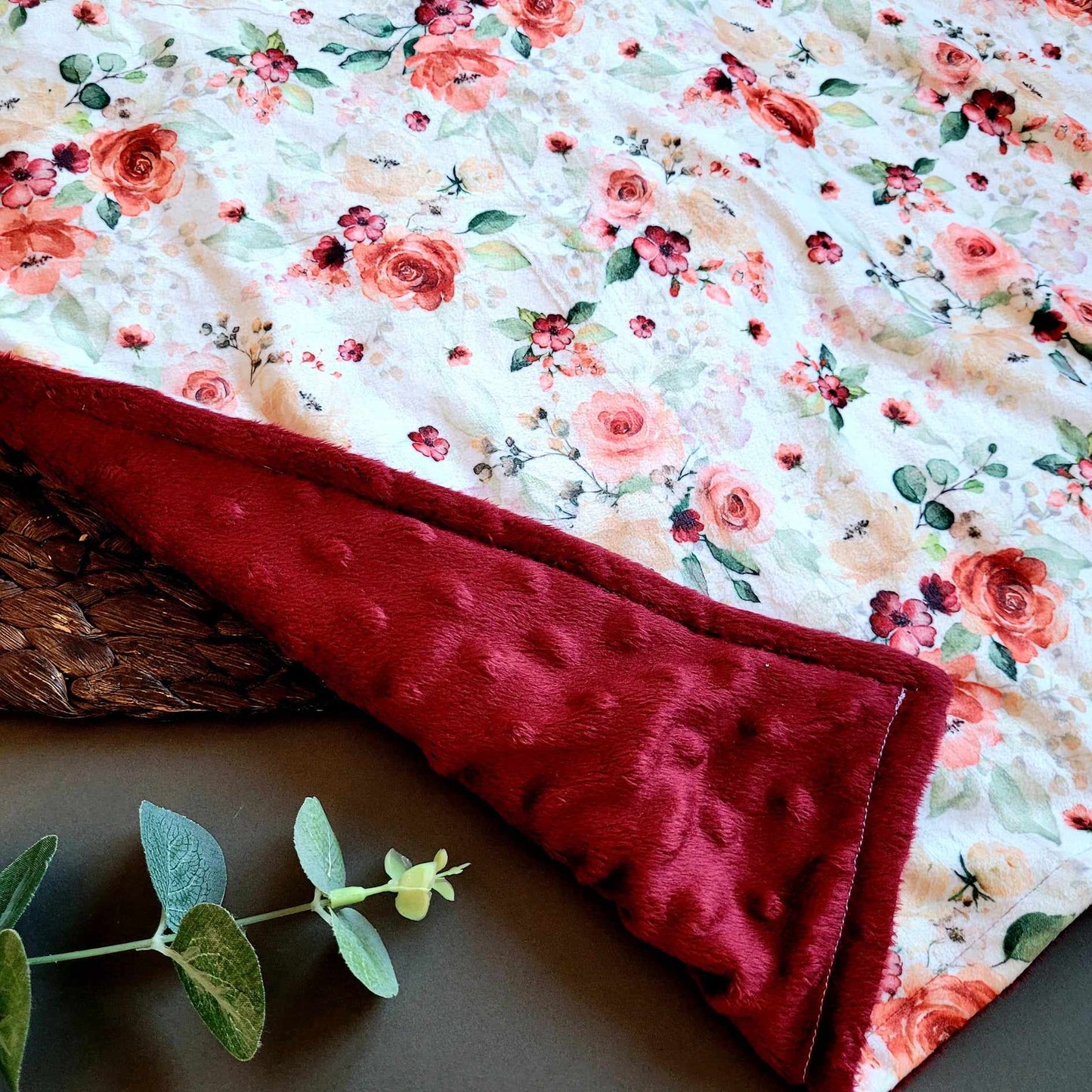 Red Floral Blanket