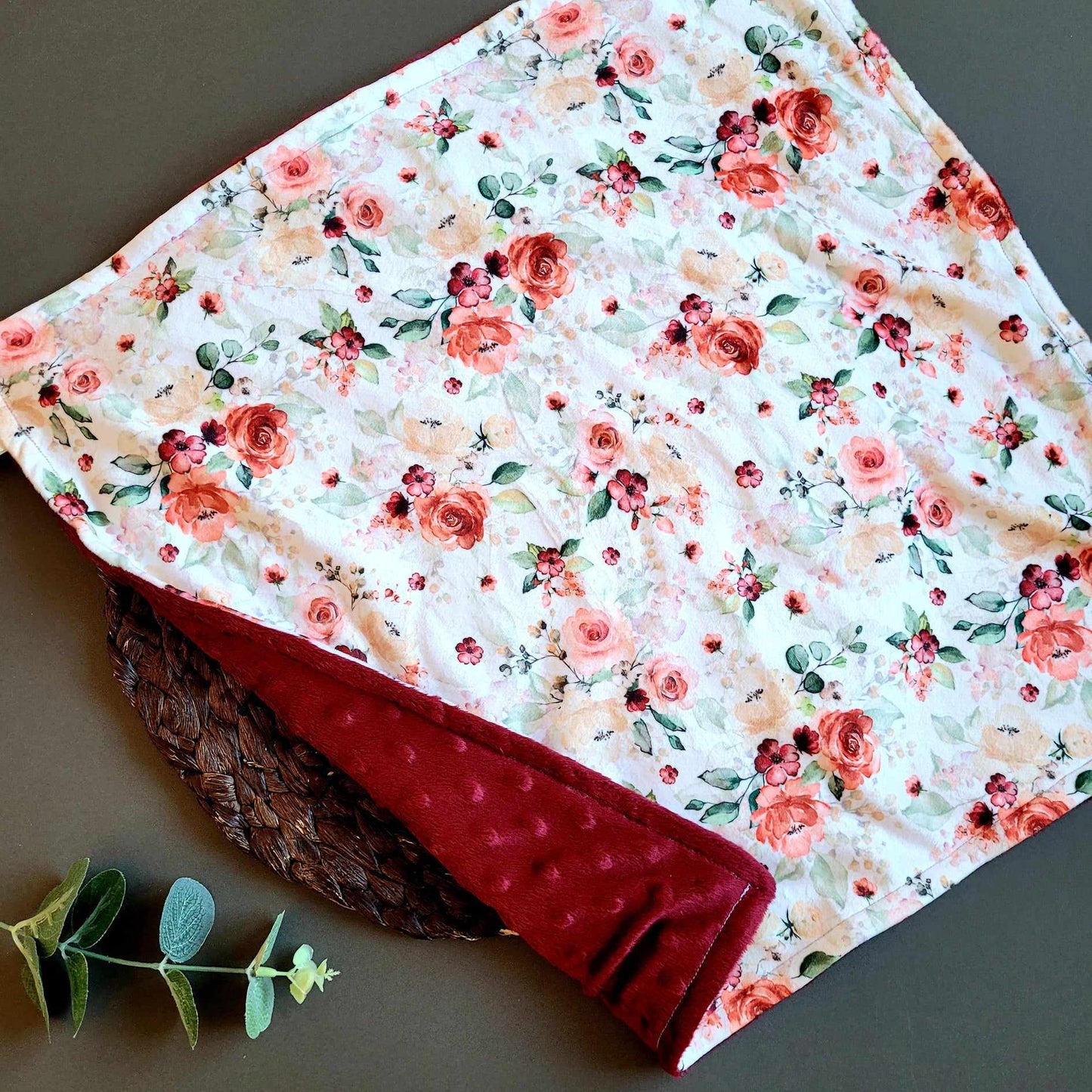 Red Floral Blanket