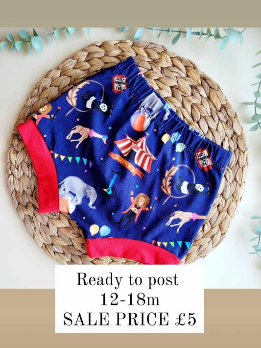 12-18m Circus Bummie Shorts