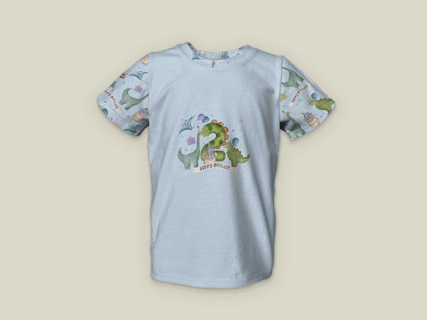 Dinosaur Birthday T-Shirt Numbers 1 2 3