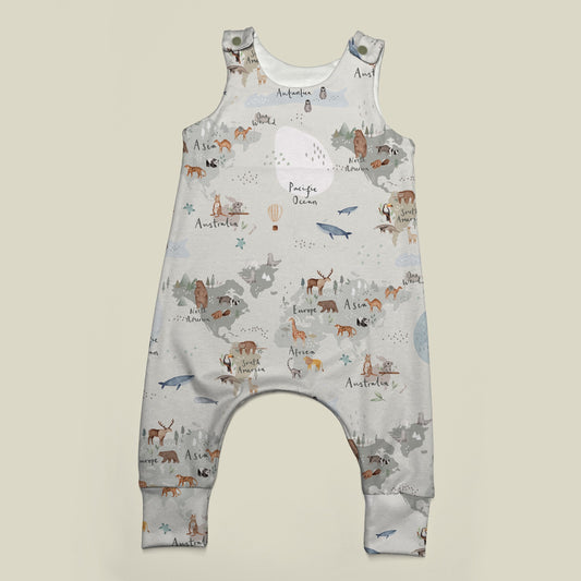 World Map Romper